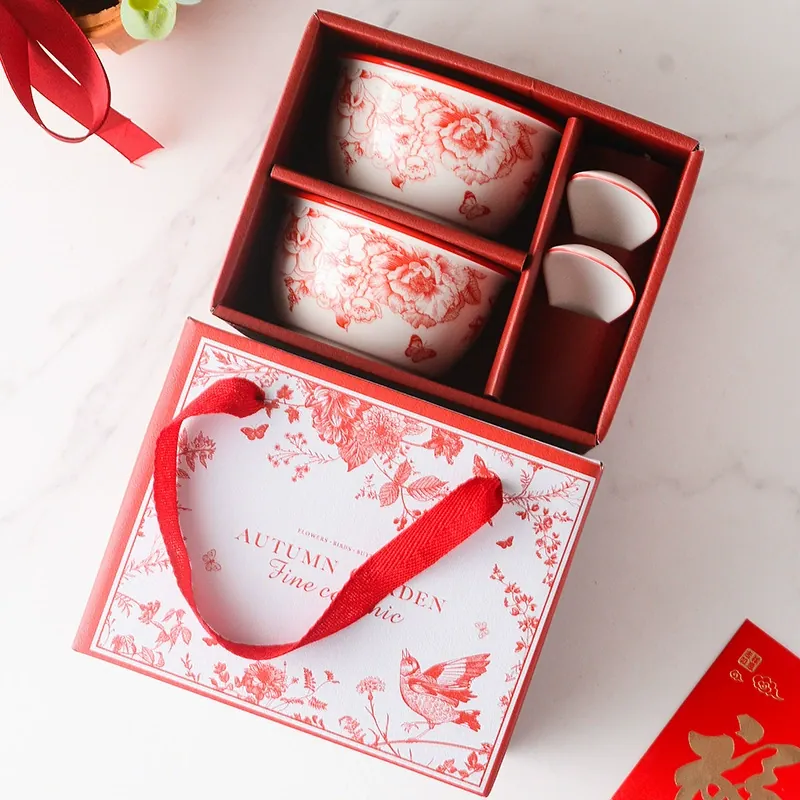 Conjunto de jantar tradicional chinês de cerâmica tableware view 8