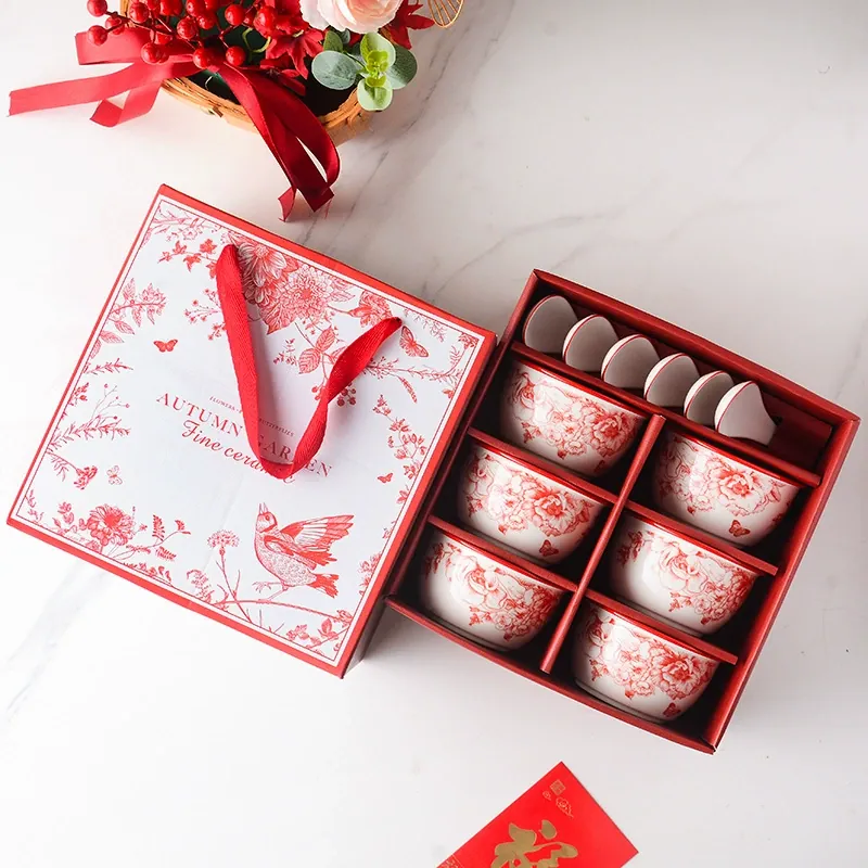 Conjunto de jantar tradicional chinês de cerâmica tableware view 10