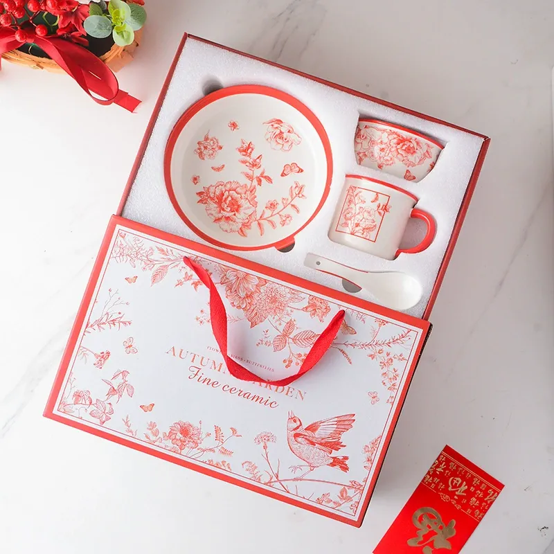 Conjunto de jantar tradicional chinês de cerâmica tableware view 11