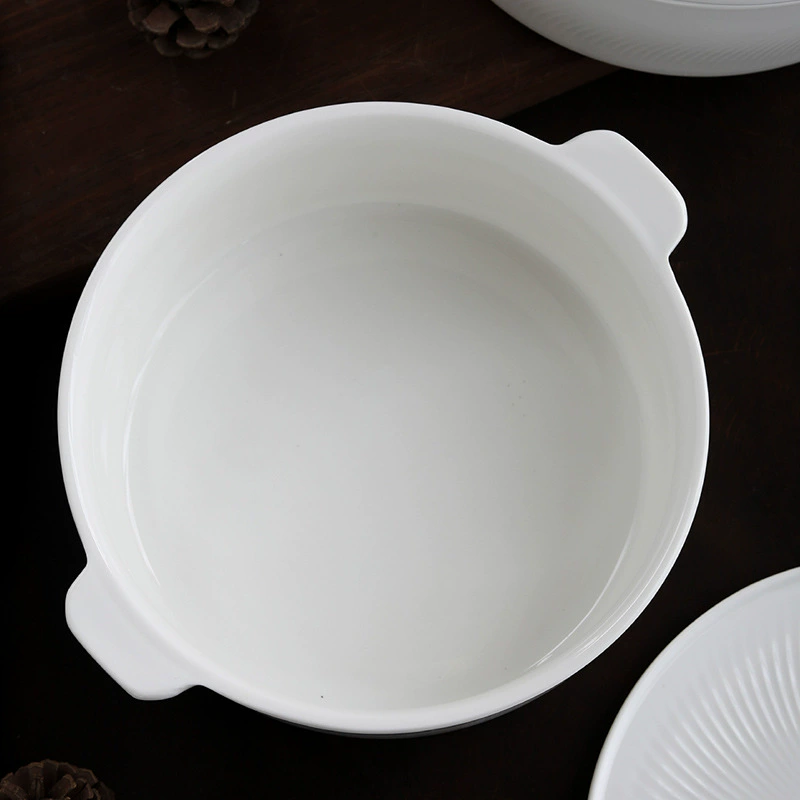 Panela de sopa de cerâmica com tampa tableware view 3