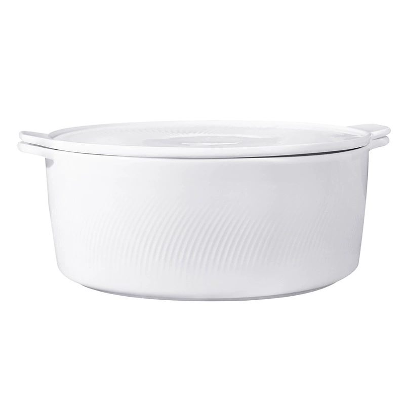 Panela de sopa de cerâmica com tampa tableware view 5