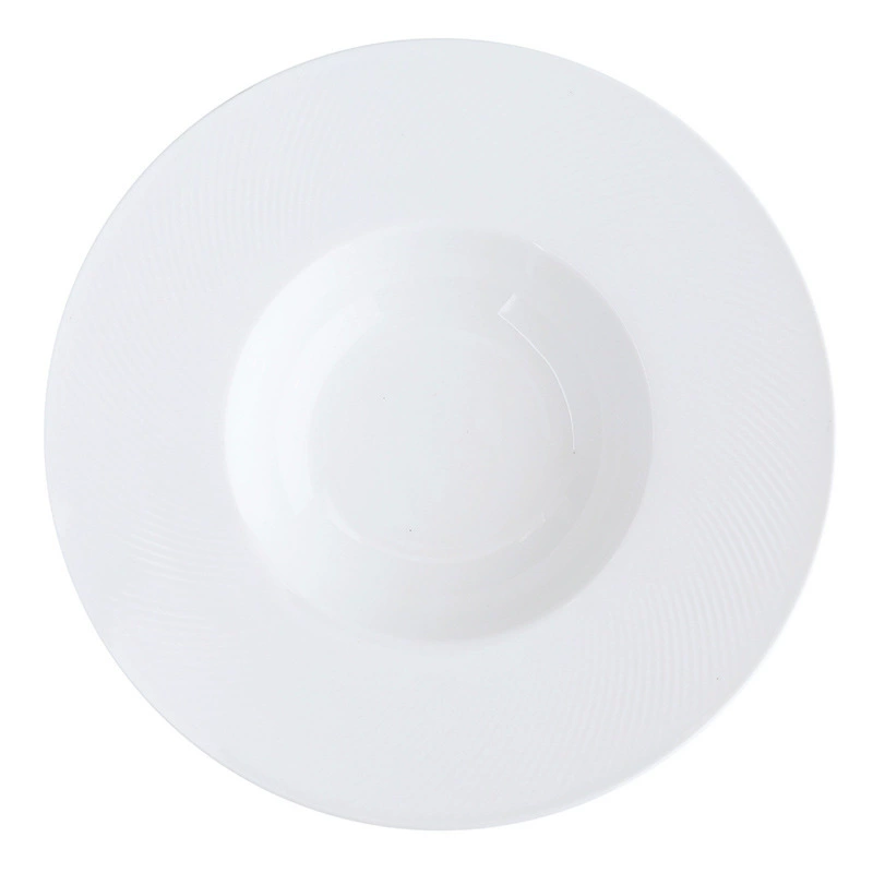 طبق معكرونة من السيراميك الأبيض tableware view 5