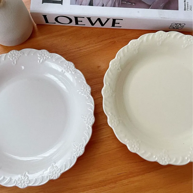 French Vintage Relief Dessert Plate