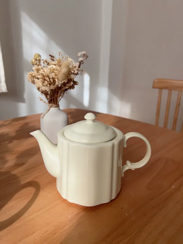 كوب حليب سيراميك زهري مع وعاء سكر وصحن tableware view 6
