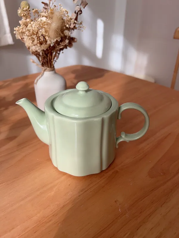 كوب حليب سيراميك زهري مع وعاء سكر وصحن tableware view 7