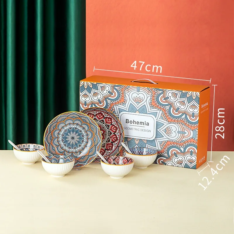طقم وعاء خزفي بوهيمي كهدية tableware view 4