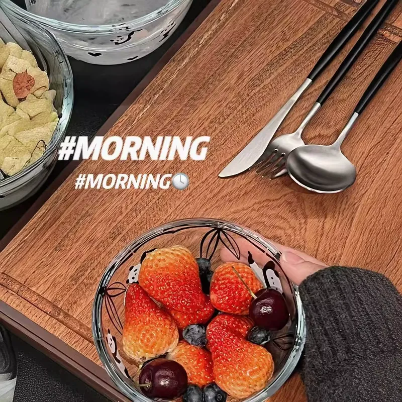 وعاء خلط من الزجاج بتصميم باندا tableware view 4
