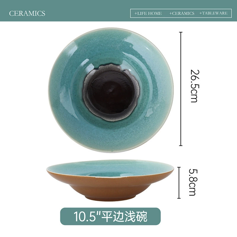 빈티지 그린 세라믹 식기 세트 tableware view 7