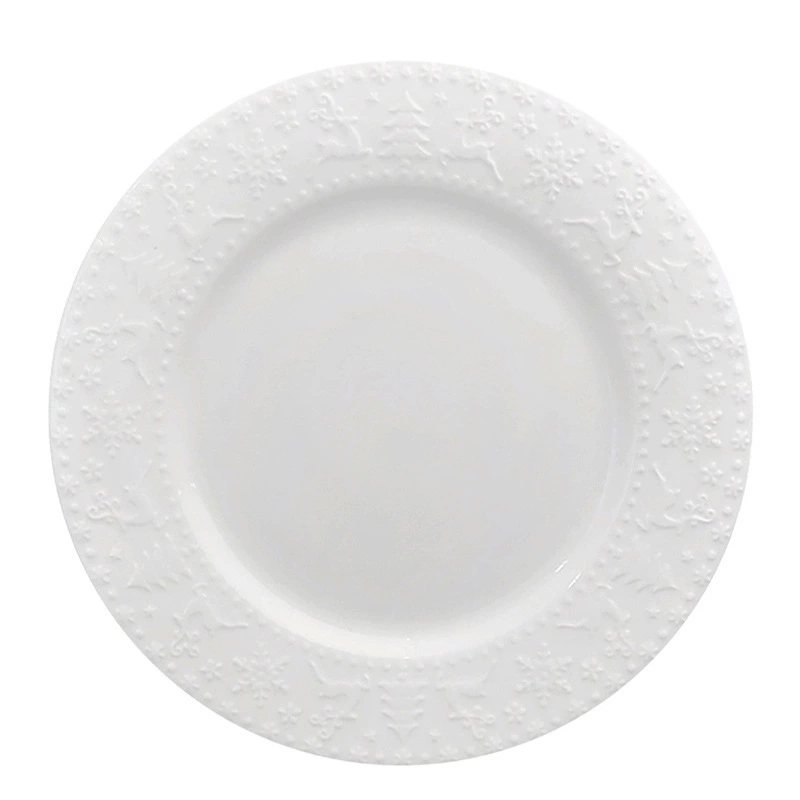 Christmas Relief Dessert Plate tableware view 5