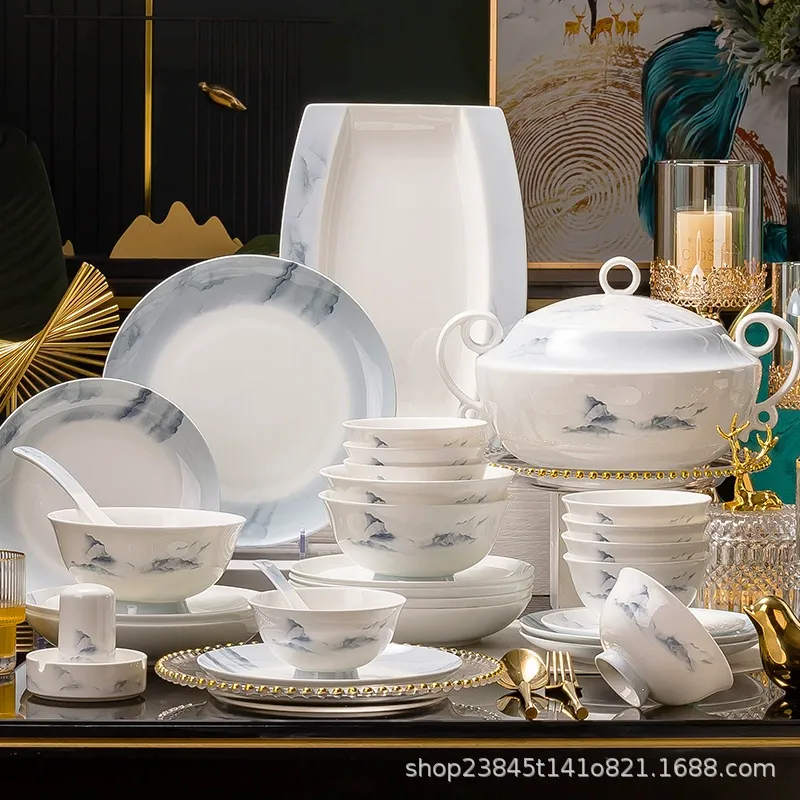 Tigela de arroz de porcelana de osso chinesa tableware view 2