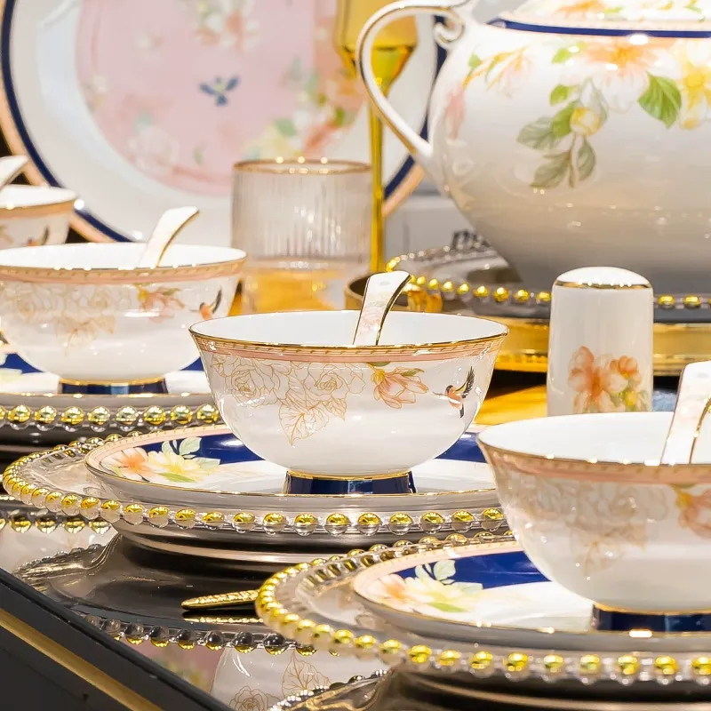 Ensemble bol et assiette en porcelaine tableware view 2