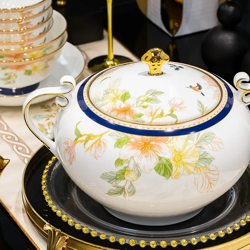 Ensemble bol et assiette en porcelaine tableware view 4