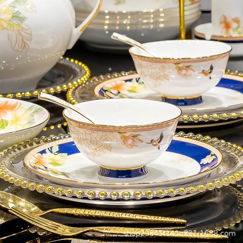 وعاء أرز خزف صيني حديث tableware