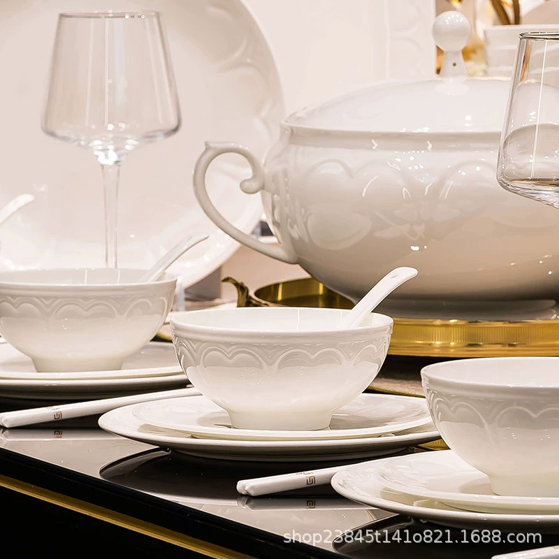 본차이나 높은 굽 그릇 tableware view 3