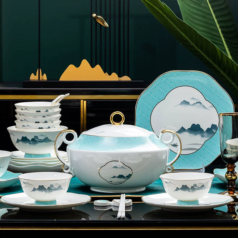 Ensemble de vaisselle en porcelaine de style chinois tableware