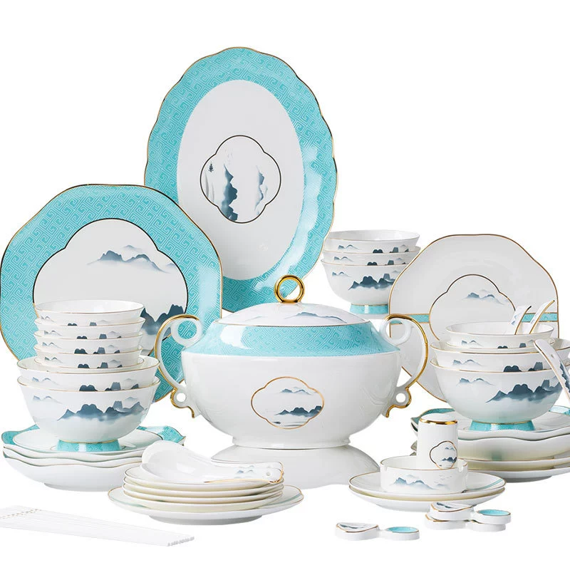 Ensemble de vaisselle en porcelaine de style chinois tableware view 5