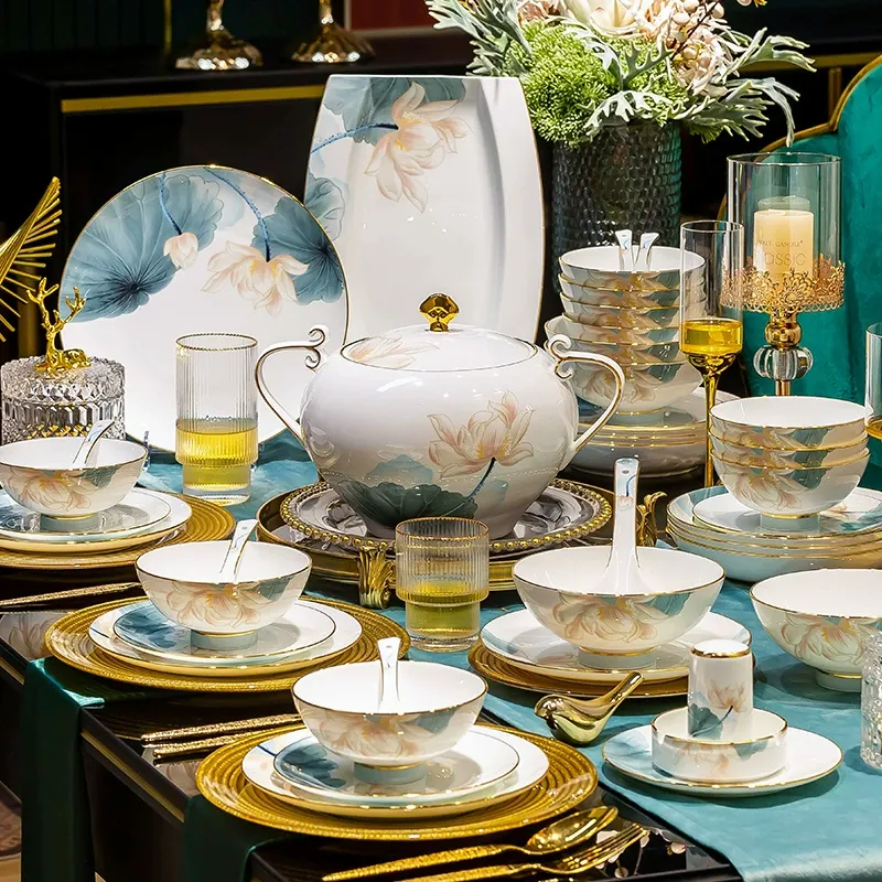 각도기 볼 포함 본차이나 식기 세트 tableware view 2
