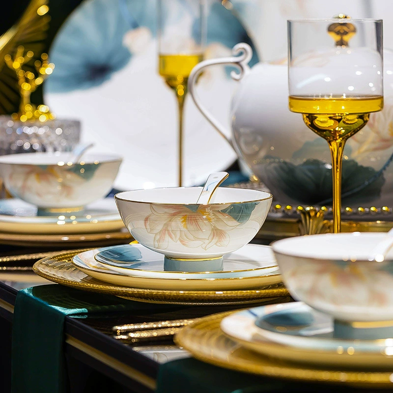 각도기 볼 포함 본차이나 식기 세트 tableware view 3