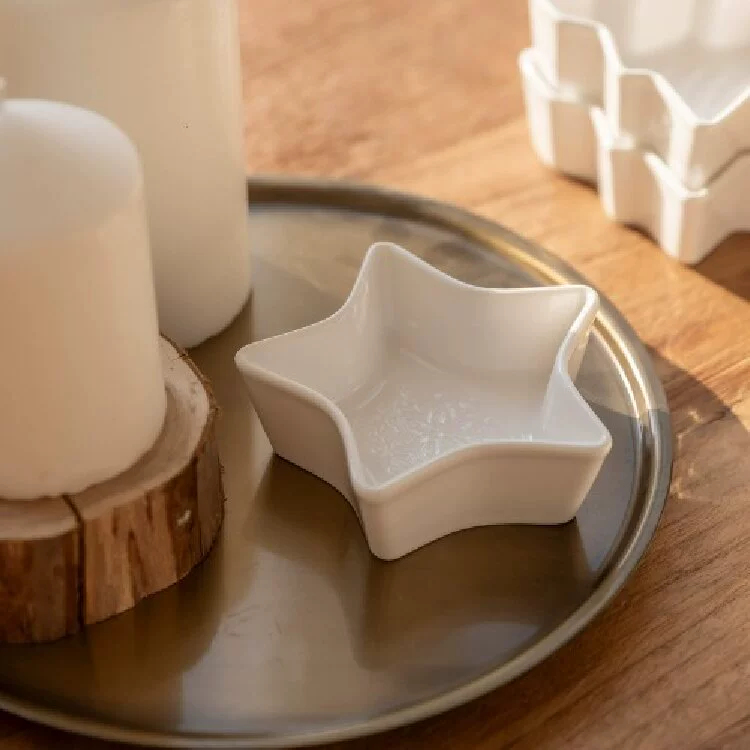 Star Relief Ceramic Sauce Dish