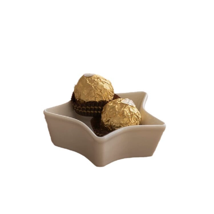 Saucier en céramique étoile relief tableware view 5