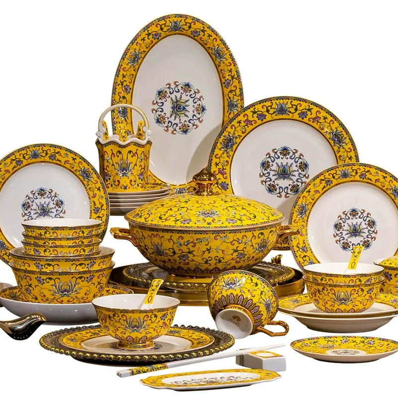 Enamel Ceramic Bowl and Plate tableware view 5