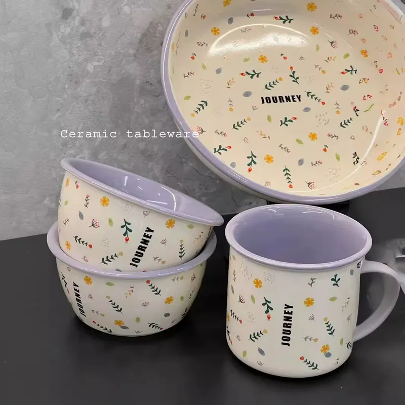 طقم أدوات مائدة من البورسلين بتصميم فرنسي tableware view 2