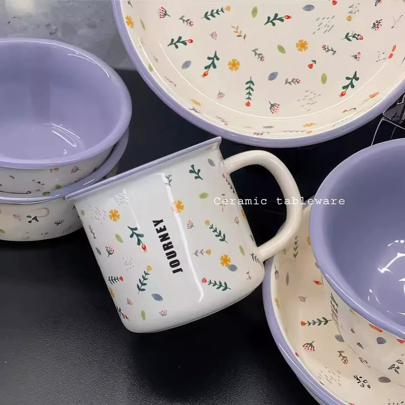 طقم أدوات مائدة من البورسلين بتصميم فرنسي tableware view 3