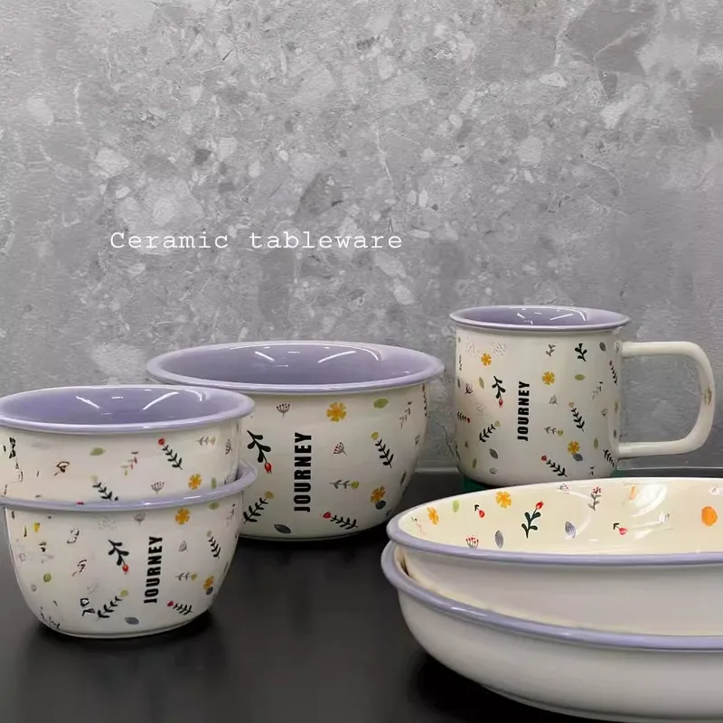 طقم أدوات مائدة من البورسلين بتصميم فرنسي tableware view 5