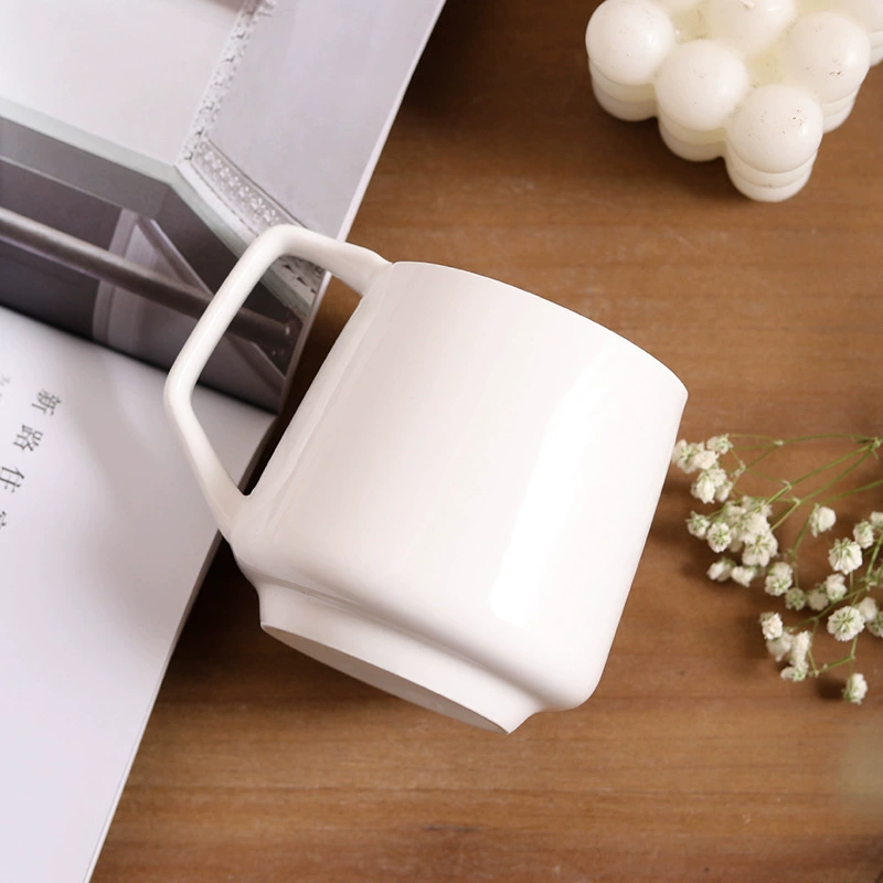 White Ceramic Cappuccino Cup tableware view 3