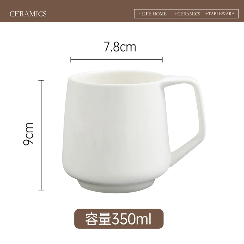 White Ceramic Cappuccino Cup tableware view 6