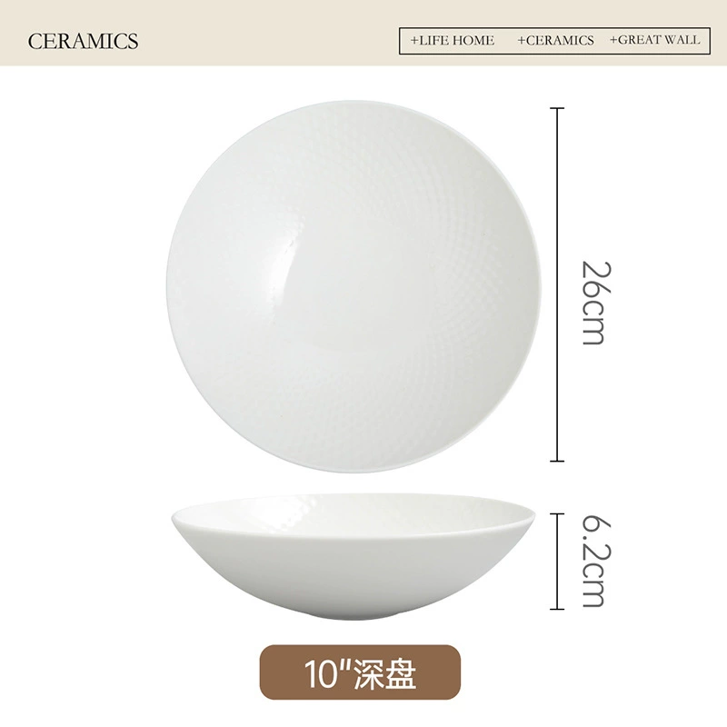 Solid Color Ceramic Pasta Plate tableware view 8