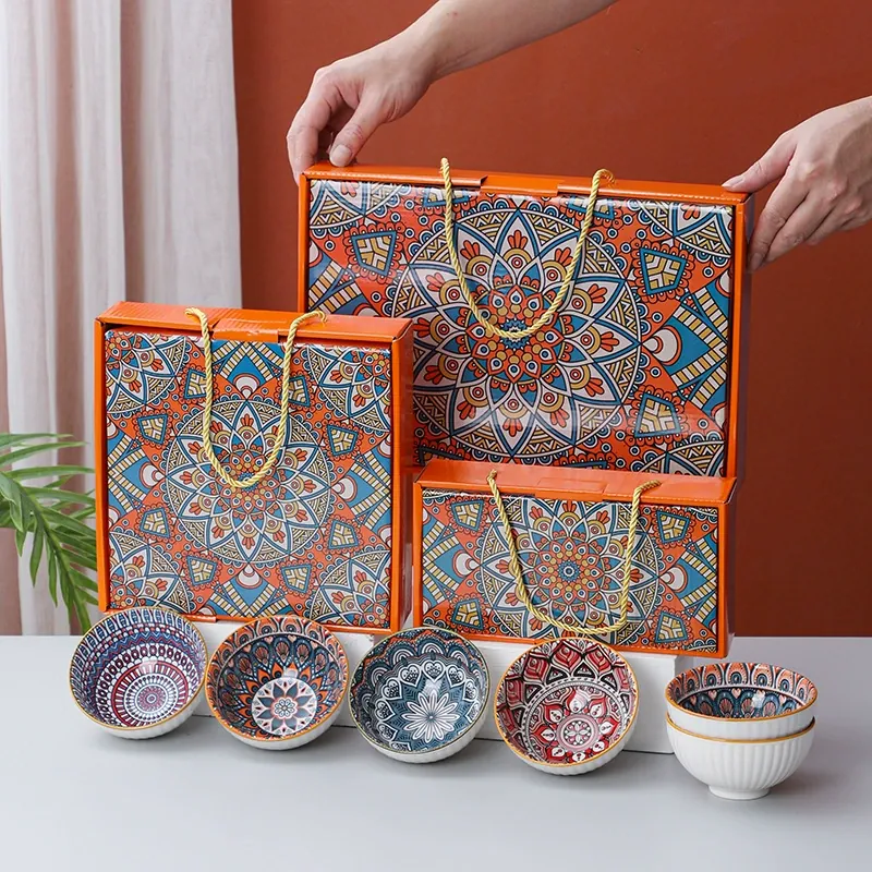 طقم أواني خزفية بوهيمي tableware