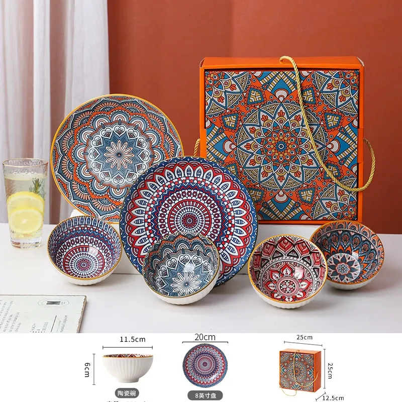 طقم أواني خزفية بوهيمي tableware view 10