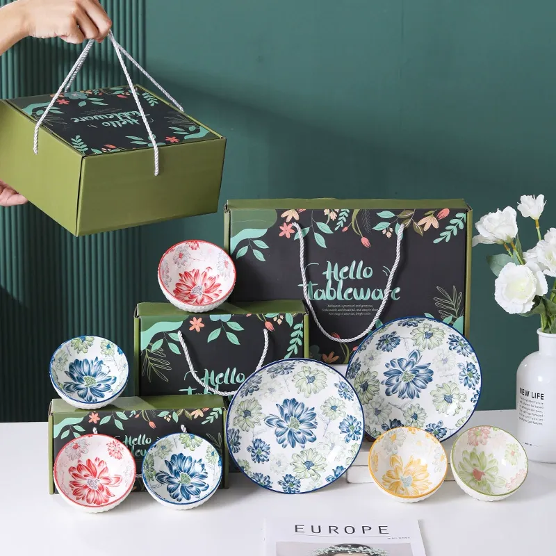 Японский набор керамической посуды tableware view 4