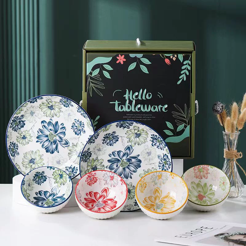 Японский набор керамической посуды tableware view 10
