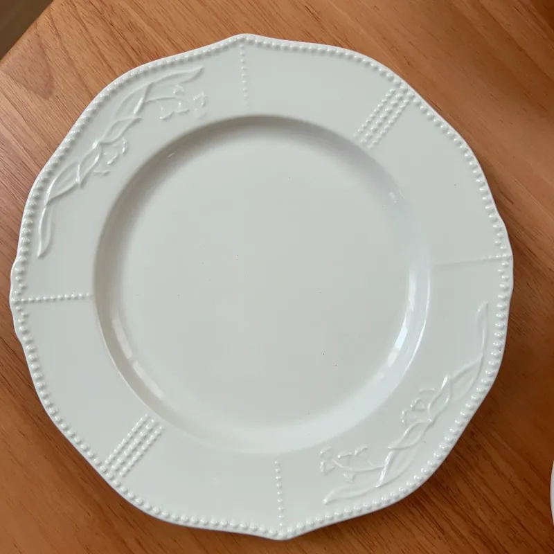 Plato de porcelana francés vintage lirio de los valles tableware view 4