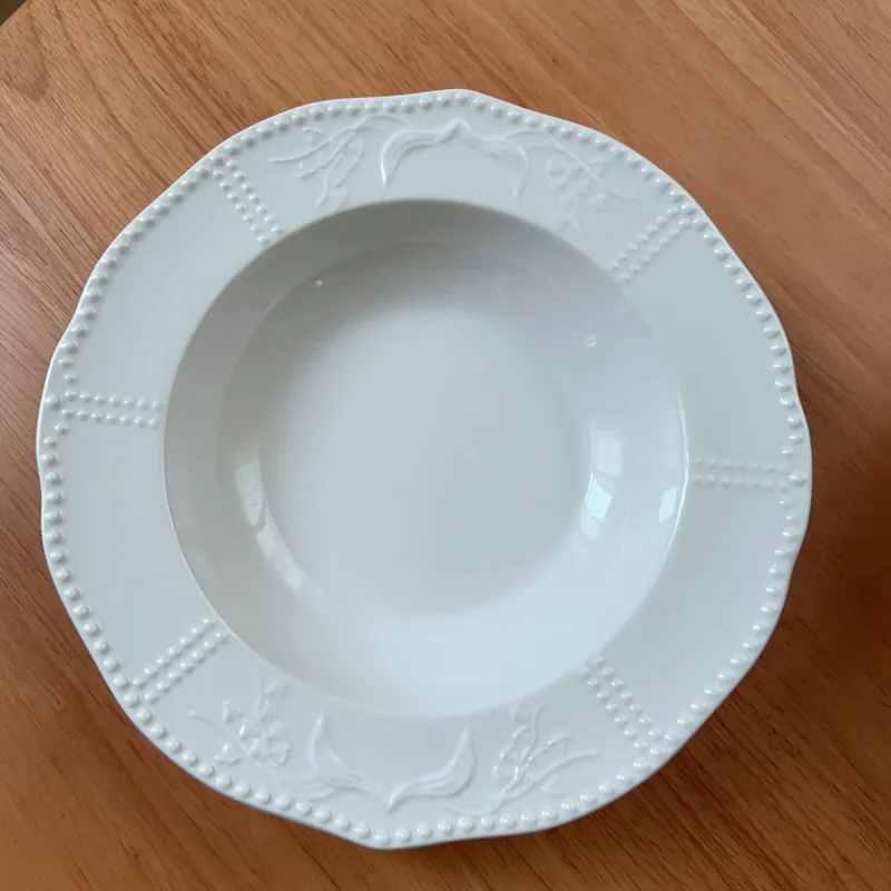 Plato de porcelana francés vintage lirio de los valles tableware view 5
