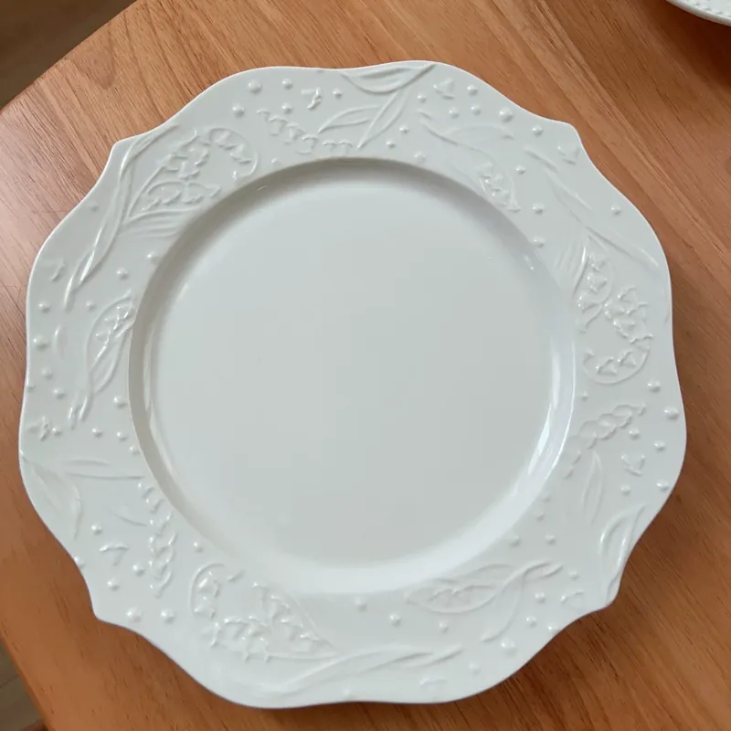 Plato de porcelana francés vintage lirio de los valles tableware view 6