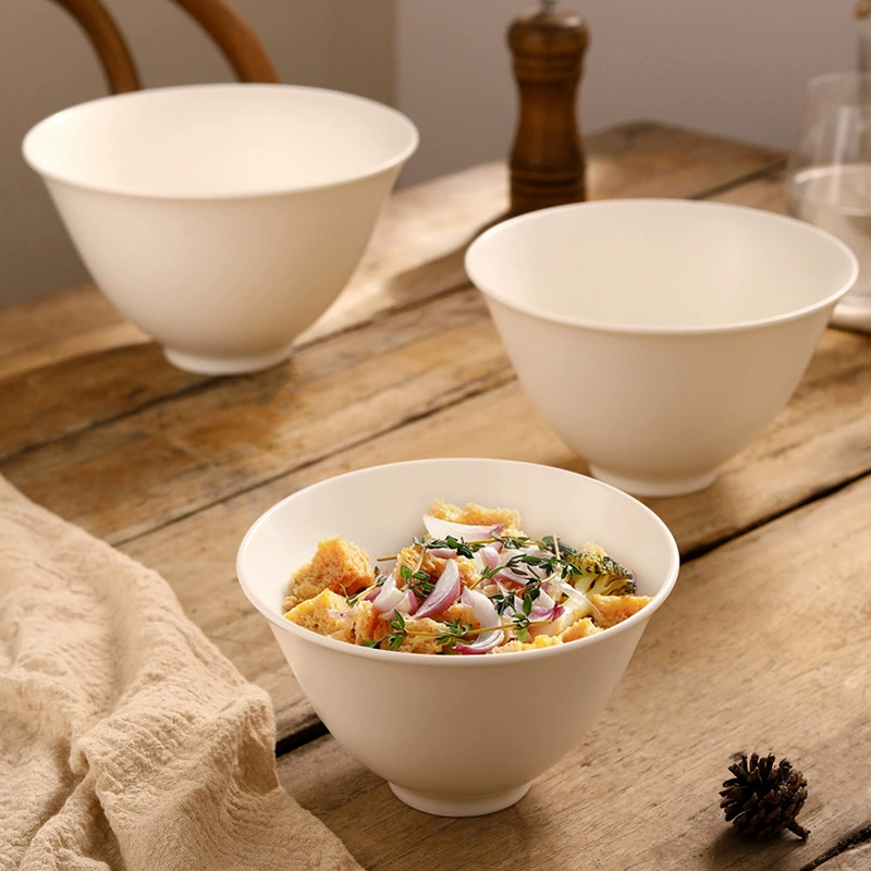 Ceramic Noodle Bowl with Flared Rim