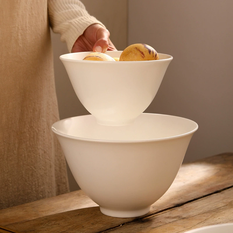 넓은 테두리 세라믹 국수 그릇 tableware view 2