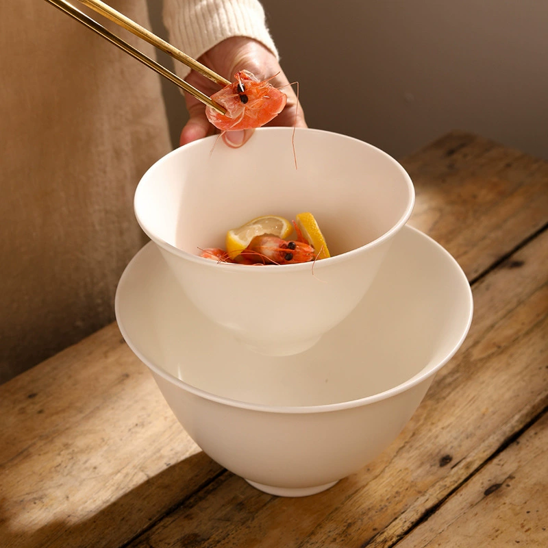 넓은 테두리 세라믹 국수 그릇 tableware view 3