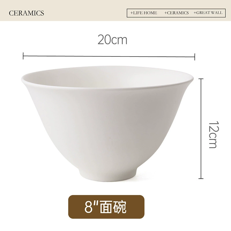 넓은 테두리 세라믹 국수 그릇 tableware view 8