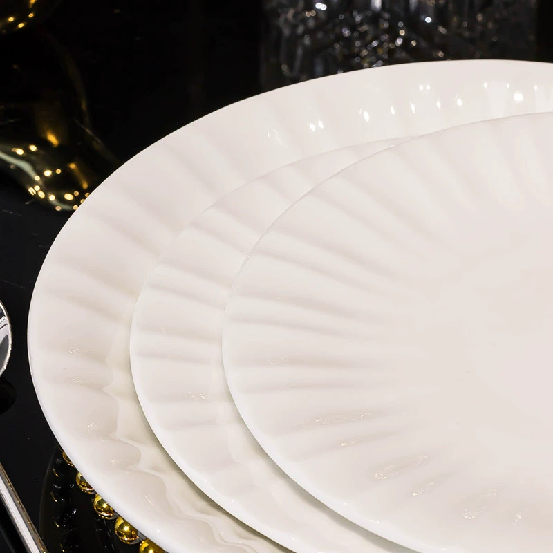 화이트 엠보 본차이나 볼 tableware view 3