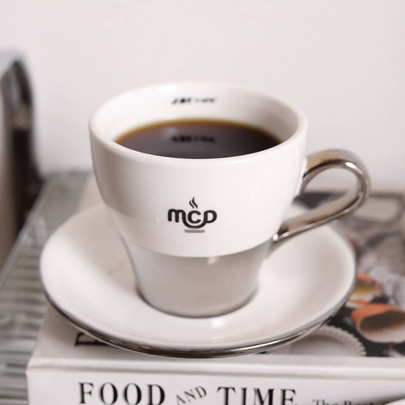 Ceramic Coffee Cup and Saucer Set