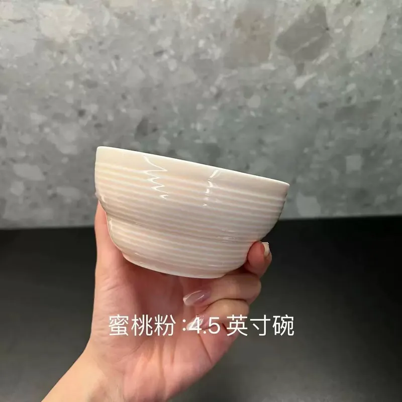 طقم وعاء وطبق من البورسلين بنقش خيطي tableware view 7