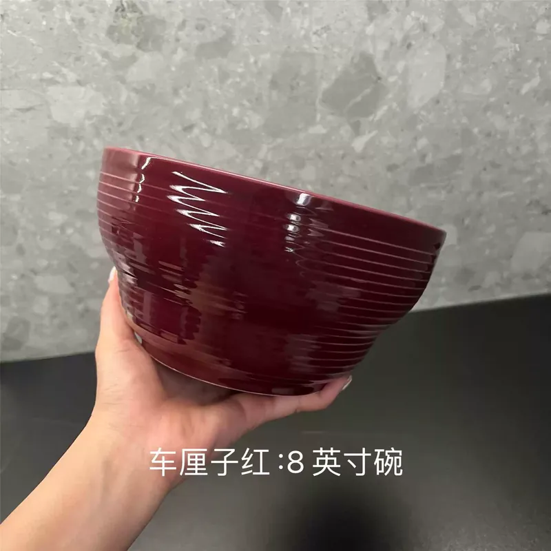 طقم وعاء وطبق من البورسلين بنقش خيطي tableware view 10