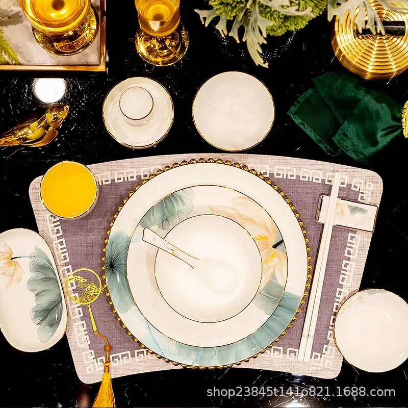 Juego de vajilla de porcelana de hueso tableware view 2