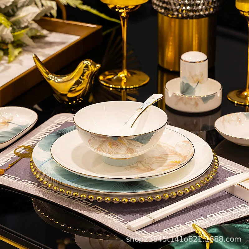 Juego de vajilla de porcelana de hueso tableware view 3