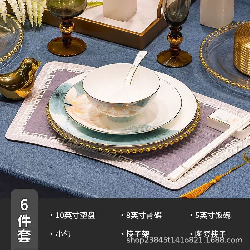 Juego de vajilla de porcelana de hueso tableware view 6