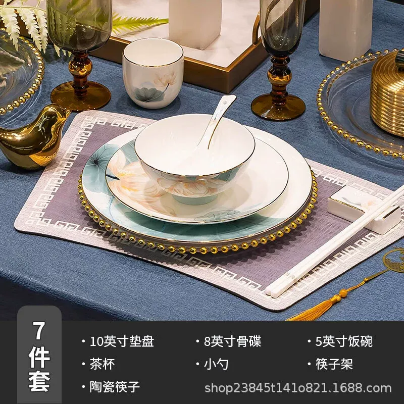 Juego de vajilla de porcelana de hueso tableware view 7